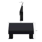 Tête de lit de rangement blanc/noir/ébène avec étagères latérales – Lit simple/double/Queen, 1 à 2 personnes