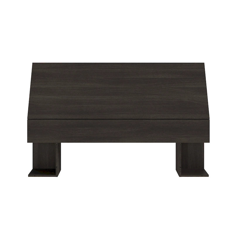 Tête de lit de rangement blanc/noir/ébène avec étagères latérales – Lit simple/double/Queen, 1 à 2 personnes