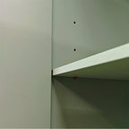Armoire de rangement 4 portes, style minimaliste, blanc/vert menthe, monobloc