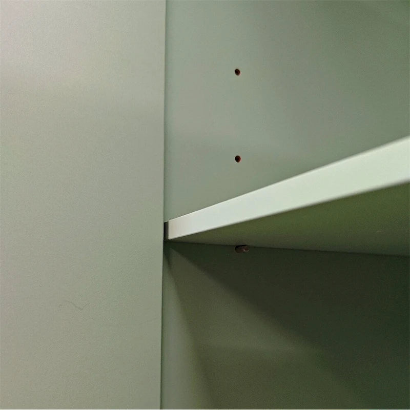 Armoire de rangement 4 portes, style minimaliste, blanc/vert menthe, monobloc