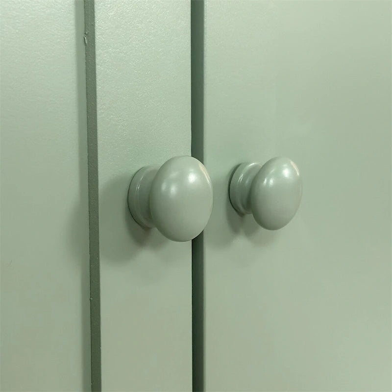 Armoire de rangement 4 portes, style minimaliste, blanc/vert menthe, monobloc