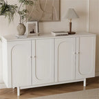 Armoire de rangement 4 portes, style minimaliste, blanc/vert menthe, monobloc