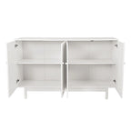 Armoire de rangement 4 portes, style minimaliste, blanc/vert menthe, monobloc