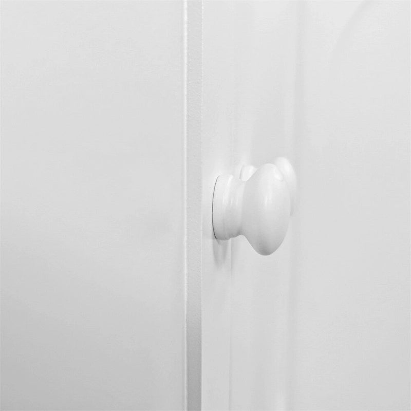 Armoire de rangement 4 portes, style minimaliste, blanc/vert menthe, monobloc