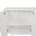 Armoire de rangement 4 portes, style minimaliste, blanc/vert menthe, monobloc