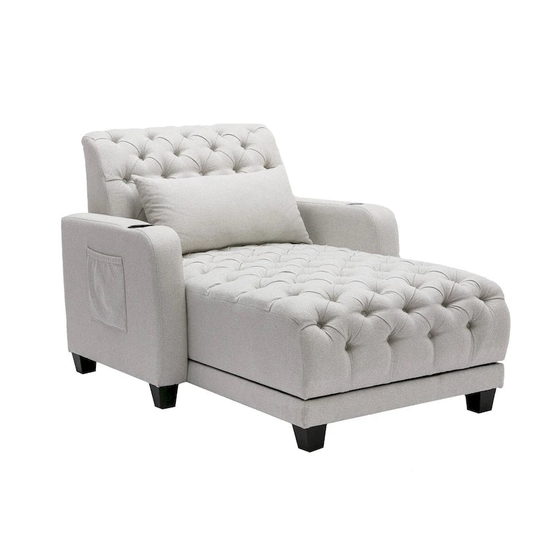 Fauteuil d'appoint baril touffeté multicolore, une place
