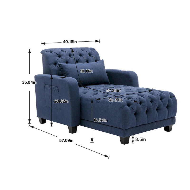Fauteuil d'appoint baril touffeté multicolore, une place