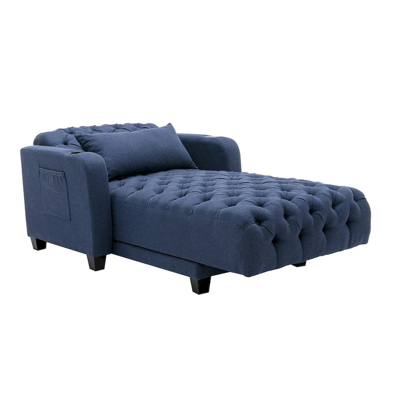 Fauteuil d'appoint baril touffeté multicolore, une place