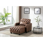 Fauteuil d'appoint baril touffeté multicolore, une place