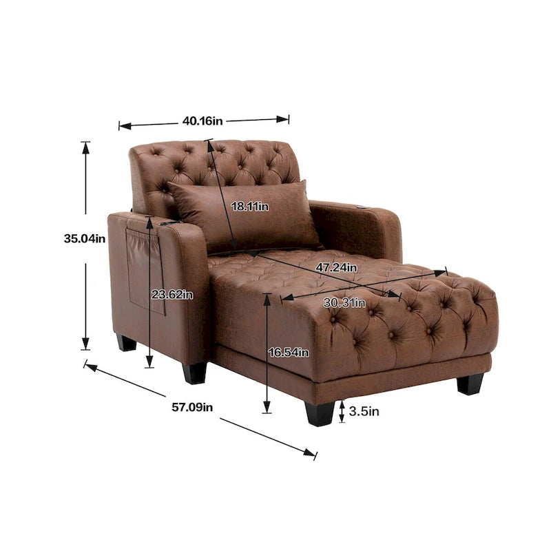 Fauteuil d'appoint baril touffeté multicolore, une place