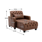 Fauteuil d'appoint baril touffeté multicolore, une place