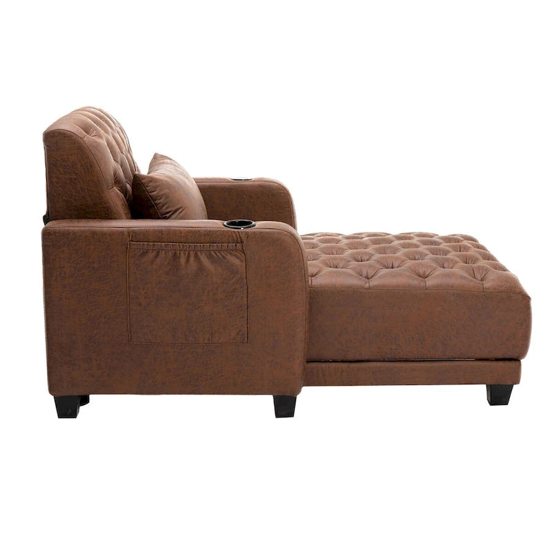 Fauteuil d'appoint baril touffeté multicolore, une place