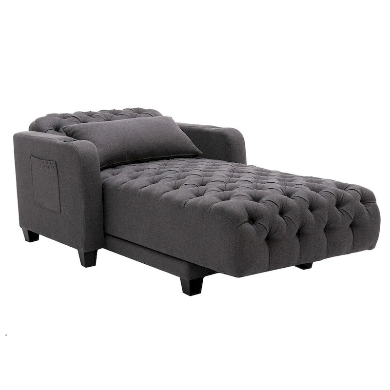 Fauteuil d'appoint baril touffeté multicolore, une place
