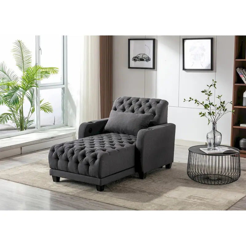 Fauteuil d'appoint baril touffeté multicolore, une place