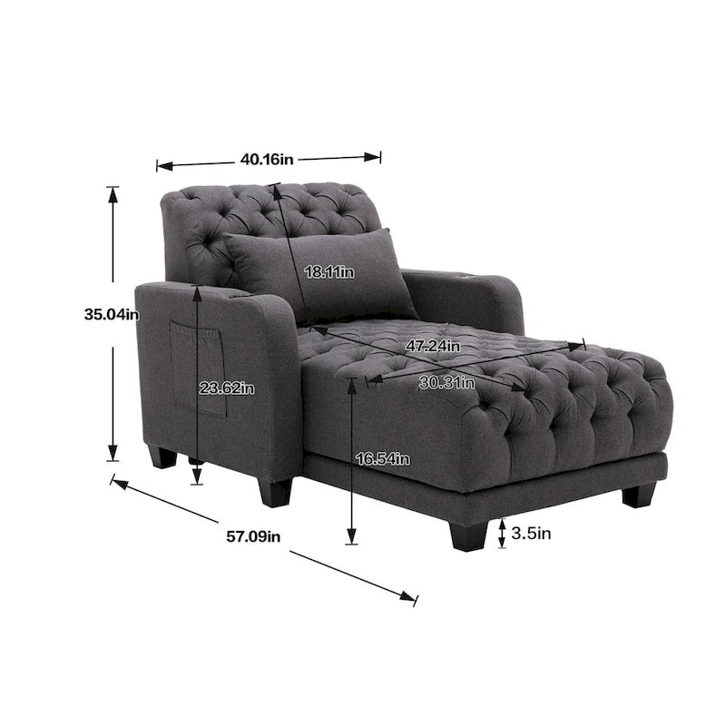 Fauteuil d'appoint baril touffeté multicolore, une place