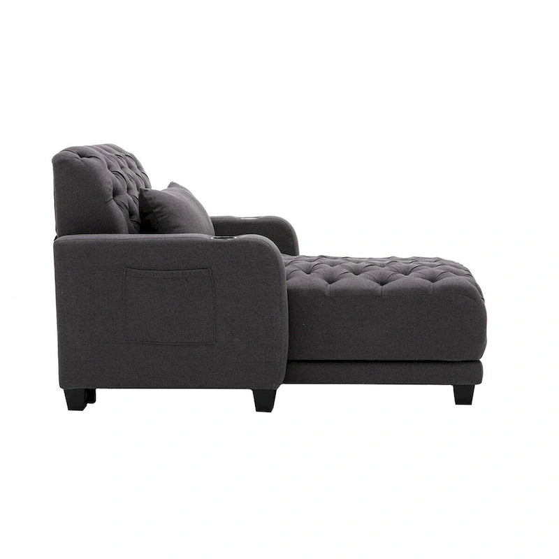 Fauteuil d'appoint baril touffeté multicolore, une place
