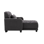 Fauteuil d'appoint baril touffeté multicolore, une place