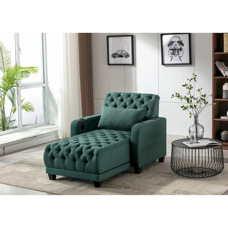 Fauteuil d'appoint baril touffeté multicolore, une place