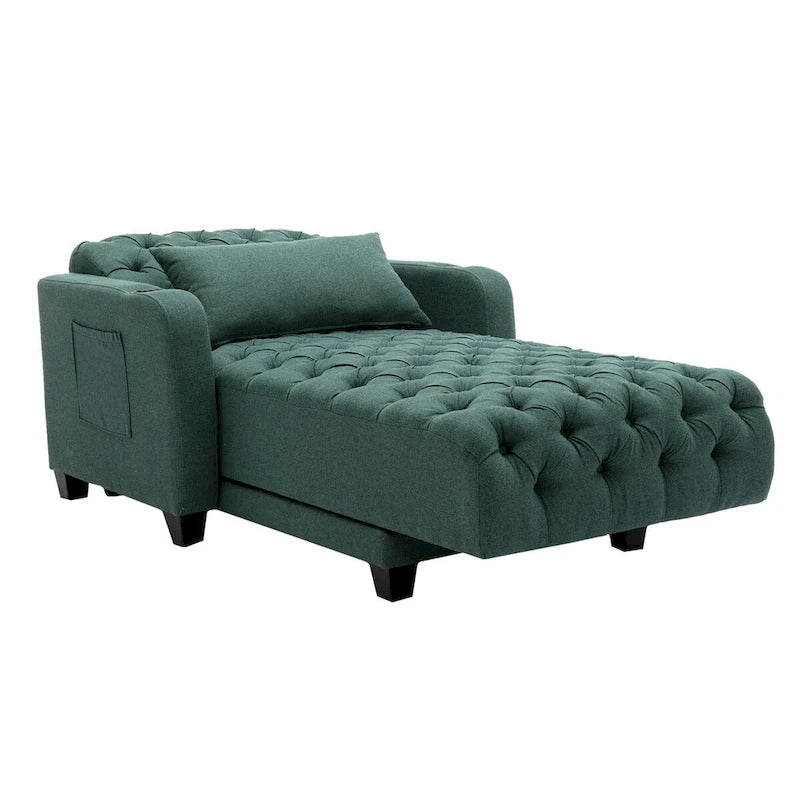 Fauteuil d'appoint baril touffeté multicolore, une place