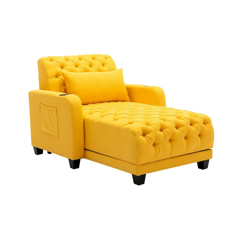 Fauteuil d'appoint baril touffeté multicolore, une place