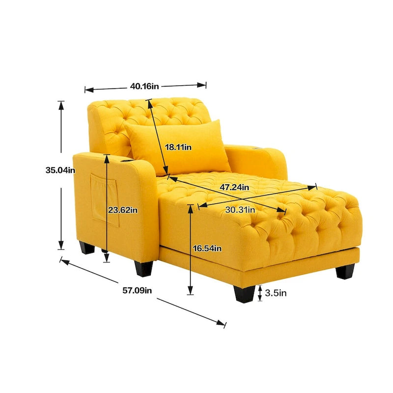 Fauteuil d'appoint baril touffeté multicolore, une place