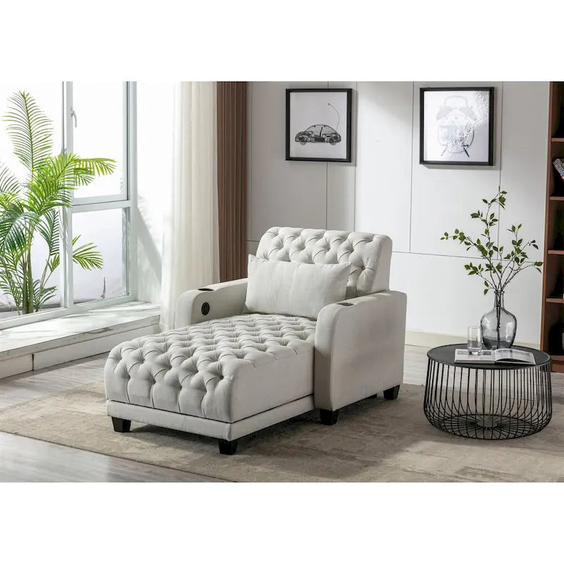 Fauteuil d'appoint baril touffeté multicolore, une place