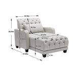 Fauteuil d'appoint baril touffeté multicolore, une place