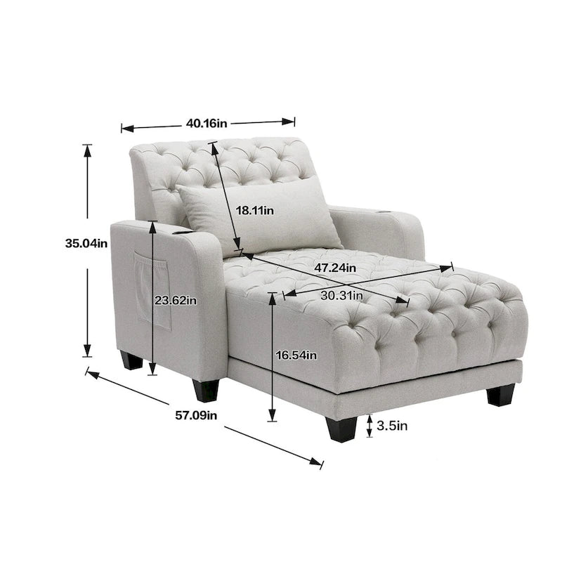 Fauteuil d'appoint baril touffeté multicolore, une place