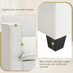 Canapé d'angle en chenille beige / beige et gris, 3-4 places