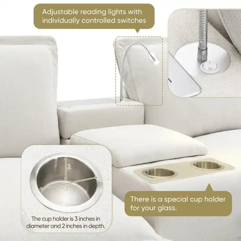 Canapé d'angle en chenille beige / beige et gris, 3-4 places
