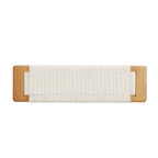 Banc en Chêne Blanc avec Assise en Rotin Tressé, 1 Place