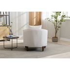 Fauteuil d'appoint tonneau mi-siècle avec ottoman – Siège simple, plusieurs couleurs