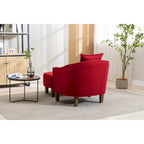 Fauteuil d'appoint tonneau mi-siècle avec ottoman – Siège simple, plusieurs couleurs