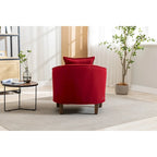 Fauteuil d'appoint tonneau mi-siècle avec ottoman – Siège simple, plusieurs couleurs