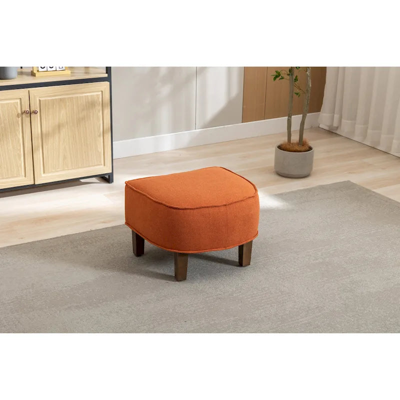 Fauteuil d'appoint tonneau mi-siècle avec ottoman – Siège simple, plusieurs couleurs