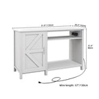 Meuble d'aquarium gris/blanc style porte de grange, 132 cm, fer et bois, pour aquariums de 208 à 284 litres