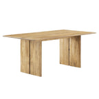 Table de salle à manger rectangulaire Chêne/Noyer, 6 à 8 places