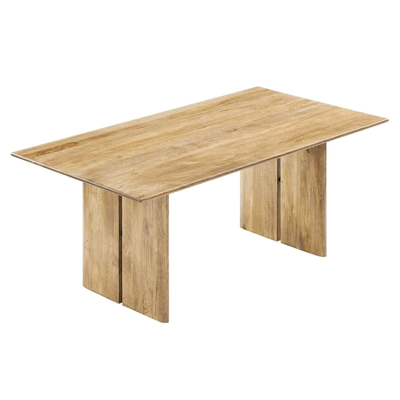 Table de salle à manger rectangulaire Chêne/Noyer, 6 à 8 places