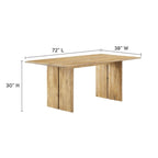 Table de salle à manger rectangulaire Chêne/Noyer, 6 à 8 places