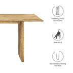 Table de salle à manger rectangulaire Chêne/Noyer, 6 à 8 places