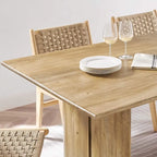 Table de salle à manger rectangulaire Chêne/Noyer, 6 à 8 places