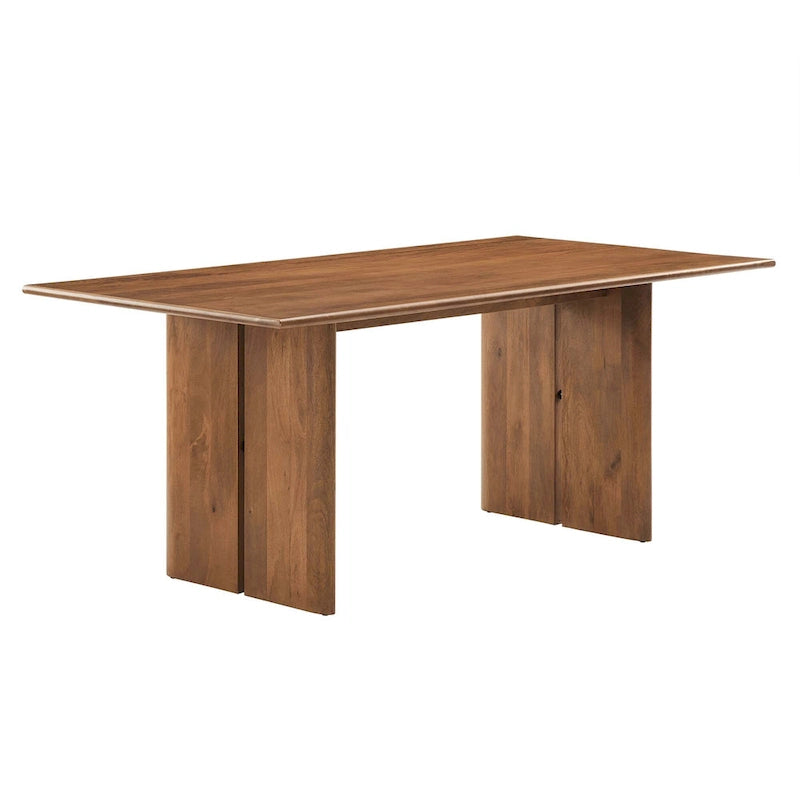 Table de salle à manger rectangulaire Chêne/Noyer, 6 à 8 places