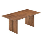 Table de salle à manger rectangulaire Chêne/Noyer, 6 à 8 places