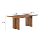 Table de salle à manger rectangulaire Chêne/Noyer, 6 à 8 places