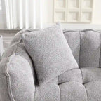 Canapé Poire Carré Gris/Jaune/Marron/Vert Olive, Fauteuil Inclinable en Fausse Fourrure pour 2