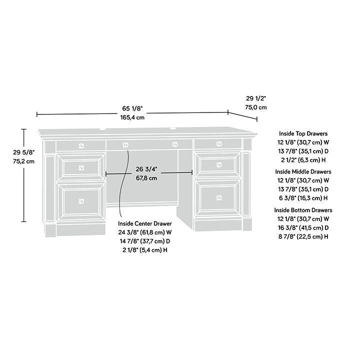 Bureau de direction multicolore, monoplace, 4 options de finition