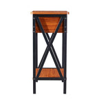 Table d'appoint relevable en noyer avec étagère de rangement, usage individuel