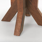 Table d'appoint en bois recyclé marron, 65,5 cm L x 65,5 cm l x 66 cm H, utilisation par 1 personne