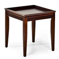 Table d'appoint carrée marron, plateau de style plateau, utilisation par 1 personne