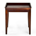 Table d'appoint carrée marron, plateau de style plateau, utilisation par 1 personne